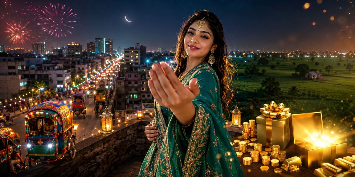 ঢাকায় ঈদ উৎসবে বেটিং আন্দের দৃশ্য